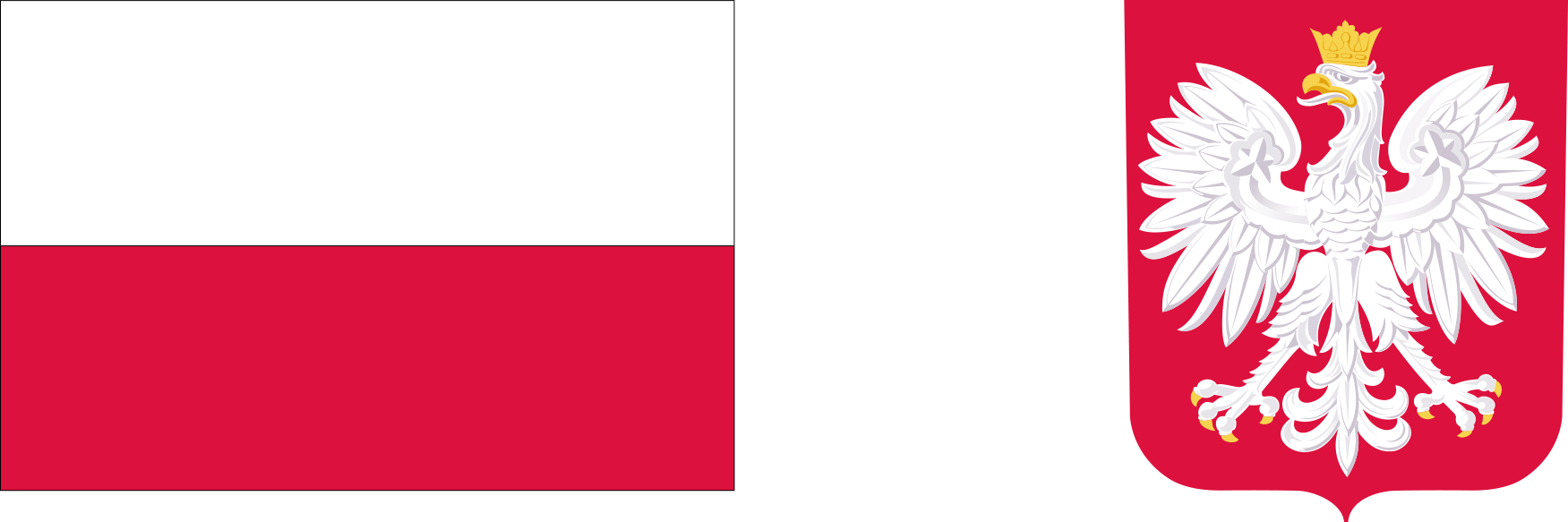 Logotyp Flaga Polski i Godło Polski