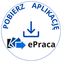 Grafika przedstawia skrót do pobrania aplikacji mobilnej e-Praca
